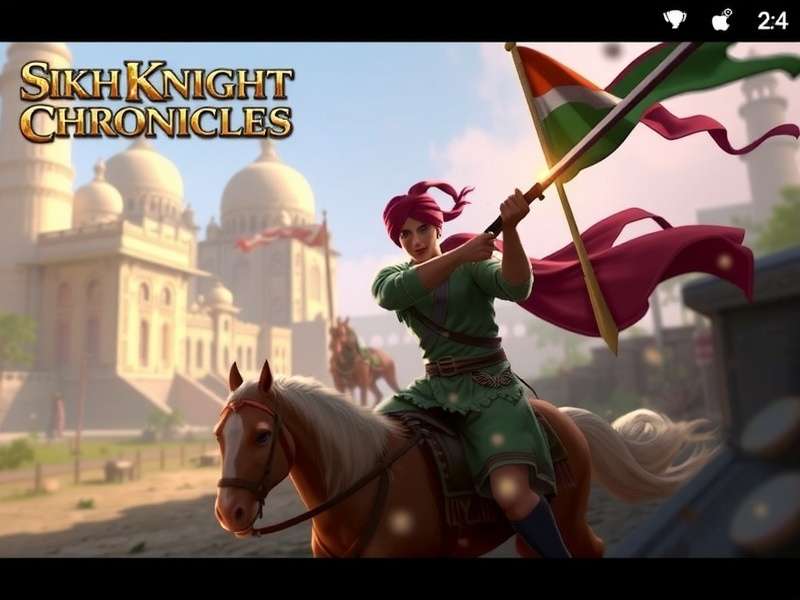 Sikh Knight Chronicles gameplay screenshot showing character in battle